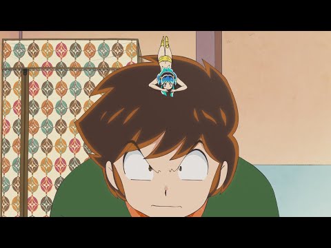 Ataru-san: My head isn't a sofa for you, Lum!!!  ^_^  "Urusei Yatsura 2022" - うる星やつら