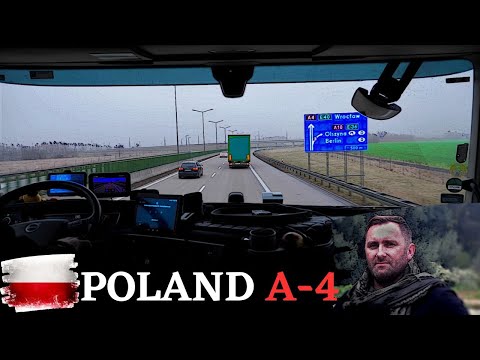 Truck driving in Poland on the A-4 motorway. #poland #highway #truck