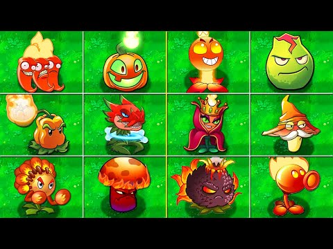 All Fire Plants vs Zombies Fight! (Pirate Seas) - Plants vs Zombies 2 (PVZ2)