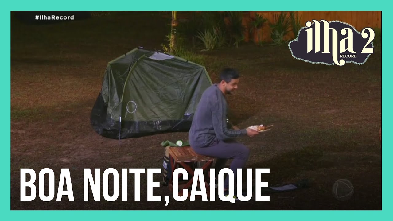 Caique Aguiar passa noite em barraca após indicação de Ste | Ilha Record 2