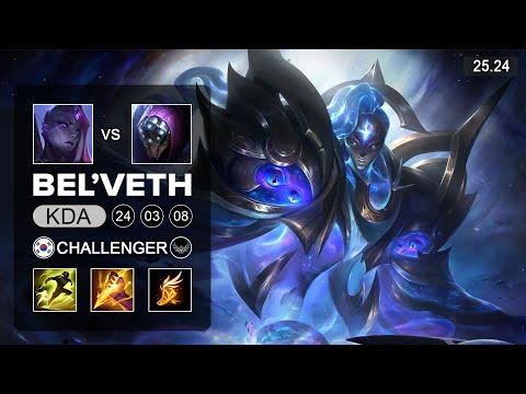 Bel'Veth vs Jax Jungle - KR Challenger - Patch 25.24 Season 15