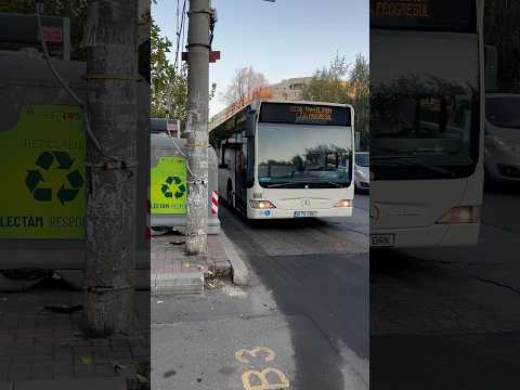 Autobuzul MBC E4 #4666 părăsind stația “Bd. Nicolae Grigorescu” pe Linia 102