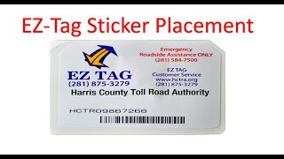 How To Install Your EZ Tag Sticker Placement