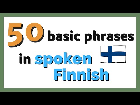 50 basic Finnish phrases | Conversational Finnish | Spoken Finnish