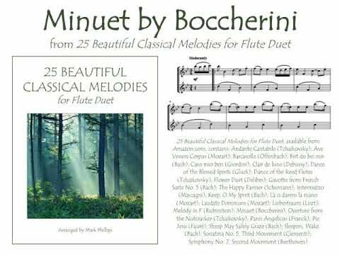 “Minuet” (from String Quintet No. 5) for flute duet