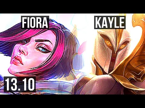 FIORA vs KAYLE (TOP) | 12/0/1, 8 solo kills, Legendary, 600+ games | KR Master | 13.10