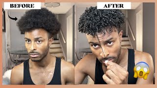 Afro to Curly Hair Routine | How to Make Hair Curly