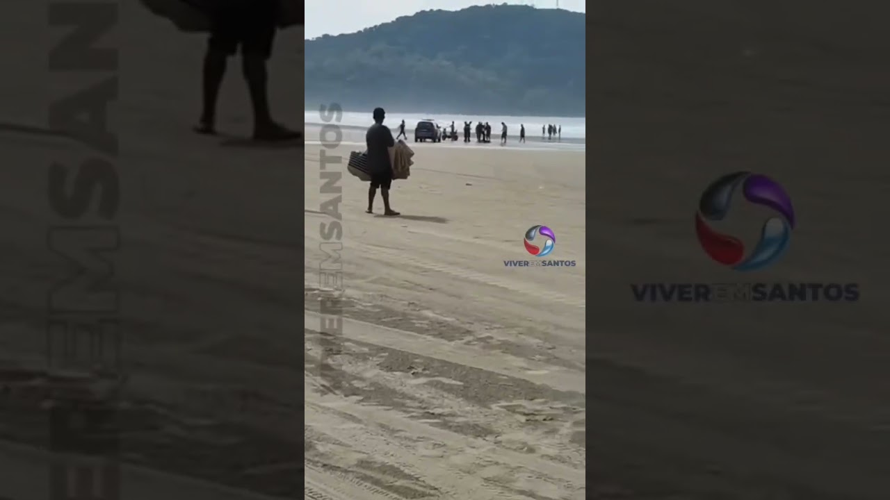 Homem é contido por populares após tentativa de furto na Praia Grande.