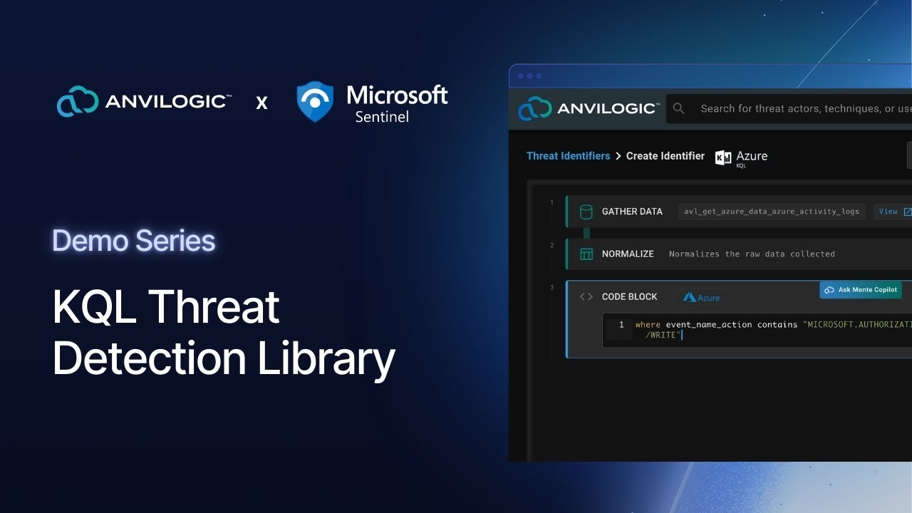 Anvilogic for Microsoft Sentinel: KQL Threat Detection Library