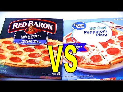Red Baron vs Walmart Pepperoni Pizza, FoodFights Asks What is the Best Brand of Frozen Pizza to Buy
