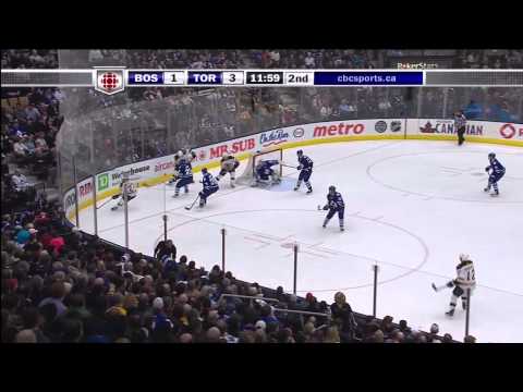 Crabb & Brown's Goal - Bruins 1 vs Leafs 4 - Mar 19th 2011 (HD)