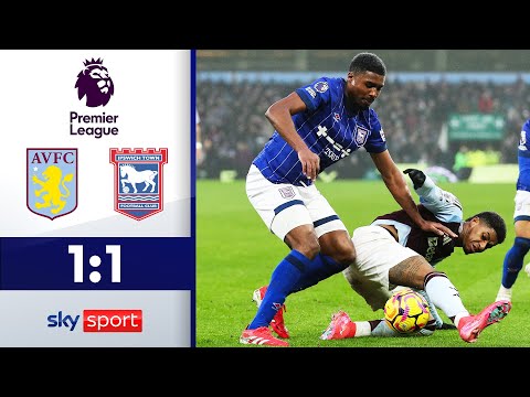 Ipswich sichert Punkt in Unterzahl! | Aston Villa - Ipswich Town F.C. | Highlights - Premier League
