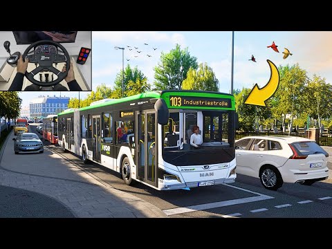Realistic Bus Simulator 2025 - New City Transport Simulator: Bus | Steering Wheel Gameplay