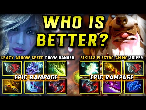 WHO IS BETTER? Between Crazy Arrow Speed Drow Ranger Vs. 31KILLS Electro Ammo Sniper | 7.38c DOTA 2