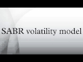 SABR volatility model 