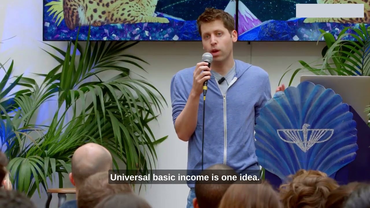 Sam Altman on Universal Basic Income | Worldcoin : UBI #ai #openai