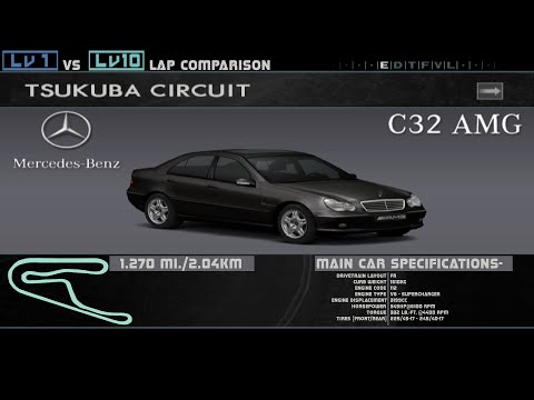 Enthusia Tsukuba Lv1 Vs Lv10- Mercedes-Benz C32 AMG