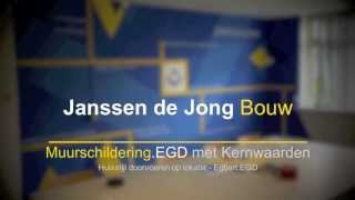 preview picture of video 'Muurschildering met Kernwaarden // Janssen de Jong Bouw // Egbert.EGD'