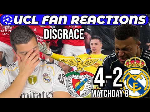 🚨 UCL FAN REACTIONS: Real Madrid HUMILIATED by Benfica (4–2) & DROP OUT of UCL Top 8 | Matchday 8