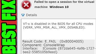 BEST FIX for the VT-x is Disabled Error 2017 - (VERR_VMX_MSR_ALL_VMX_DISABLED) - [SOLVED]
