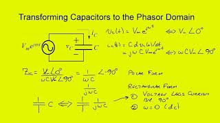 Transforming capacitors to the phasor domain
