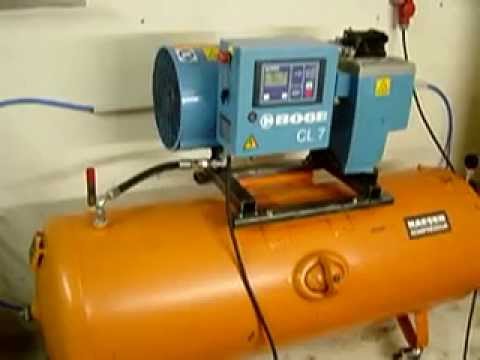 CL7 Boge Schraubenkompressor mit Kaeser Druckluftbehälter
