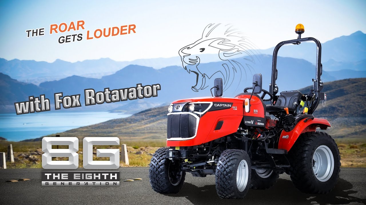 CAPTAIN COMPACT TRACTOR 263 WITH FOX ROTARY TILLER