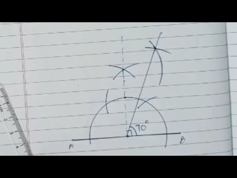 How to construct 70° with compass || step by step ||