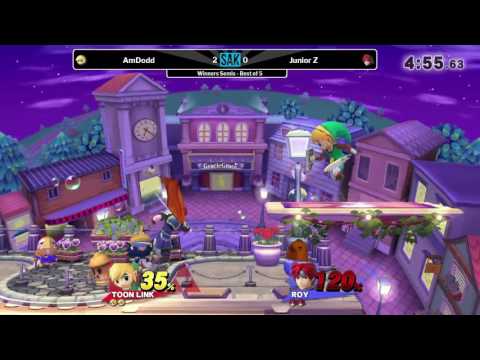 Sweaty Saturday Winners Semis - AmDodd (Toon Link) vs PoW!|Junior Z (Roy)