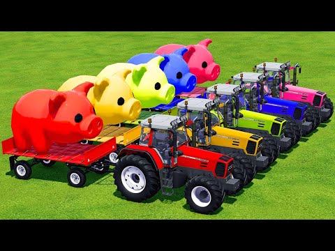 LOAD AND TRANSPORT GIANT PIGS WITH FENDT TRACTORS - Farming Simulator 2022