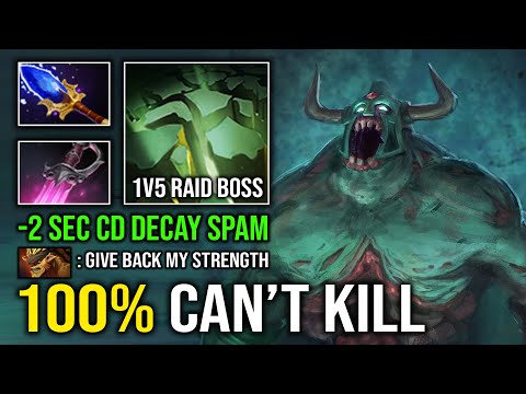 WTF 7.35 Khanda Decay 2 Sec CD Spam Skill 100% Unkillable Max Strength 1v5 Godlike Undying Dota 2