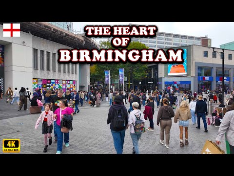 Birmingham City Centre in UK 🇬🇧 Walking Tour