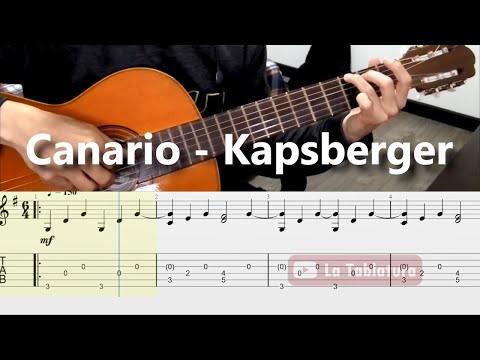 Canario - Kapsberger - Guitar TAB - Lesson