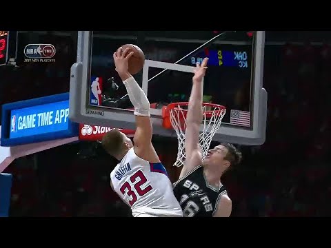 Blake Griffin HUGE Slam Dunk over Aron Baynes | Spurs vs Clippers | April 19, 2015 | NBA