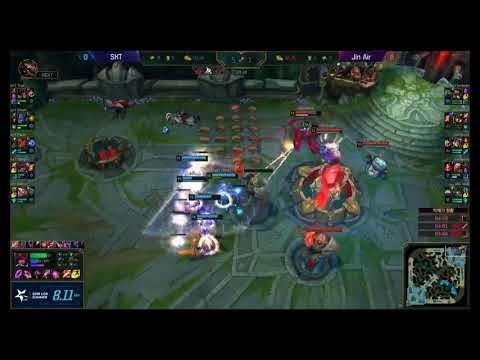 SKT (Faker Taliyah) vs JAG (Kakao Sejuani) Game 1 Highlights   2018 LCK Summer W2D6