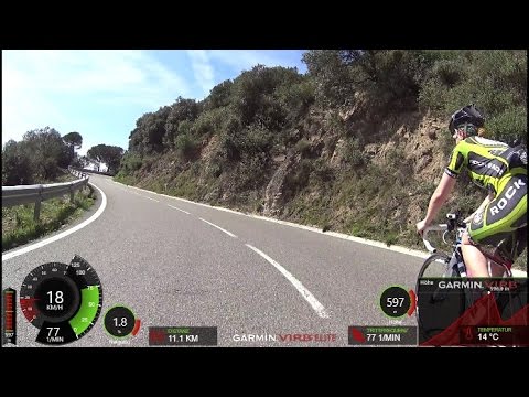 50 Minute Uphill Cycling Training Coll d'Alforja Spain Full HD