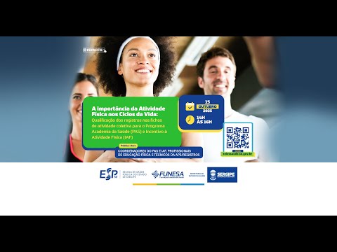 WEBPALESTRA 15/10: A importância da Atividade Física nos Ciclos da Vida  (PAS e IAF).