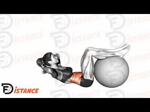 Exercice Crunch (jambes sur balle de ballon - Swiss Ball)