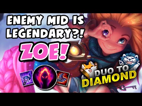 ENEMY MID IS LEGENDARY?! ZOE! DUO TO DIAMOND - VICKSY | League of Legends