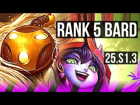 BARD & Jinx vs LULU & Varus (SUP) | Rank 5 Bard, 1/1/15 | KR Challenger | 25.S1.3