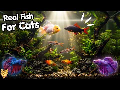 Lake Pals Cat TV - Purrfect Cat TV 🐠 Natural Aquarium View | No Music, Just Serenity