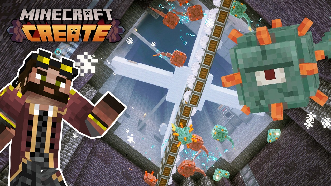 I hid a GUARDIAN FARM in Minecraft Create Mod [#26]