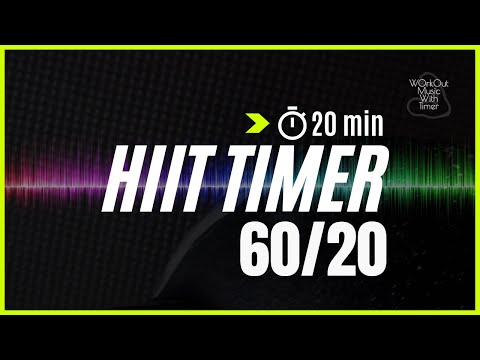 20 min Hiit Timer 60 sec work and 20 sec rest | For a quick and effectif Cardio workout  | Mix 115