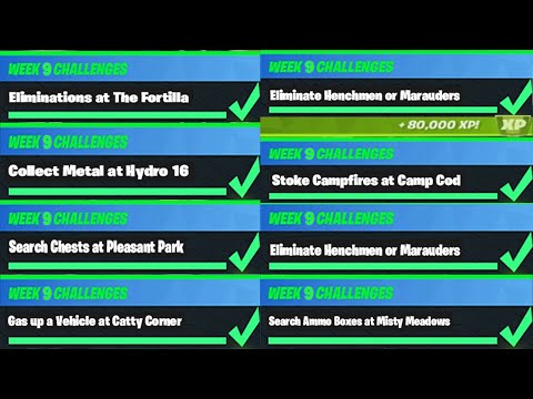 All Week 9 Easy Challenges Complete Guild In Fortnite! (Chapter 2 Season 3 Fast Week 9 Challenges!)