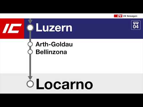 SBB Ansage • Begrüssung im InterCity Luzern – Arth-Goldau – Bellinzona – Locarno (2020)