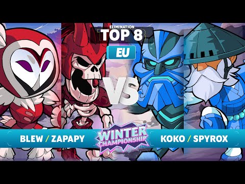 Blew & Zapapy vs. Koko & Spyrox - Elimination Top 8 - EU - Brawlhalla Winter Championship 2023