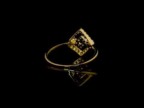 Modern Geometric Maze Diamond Ring