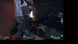 【L4D2】キチ〇イ二人が殴り合いながらゾンビを殺す【録画ミスあり】