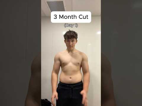 3 Month Cut (Day 1 vs Day 90) #transformation #gym #fitness #motivation