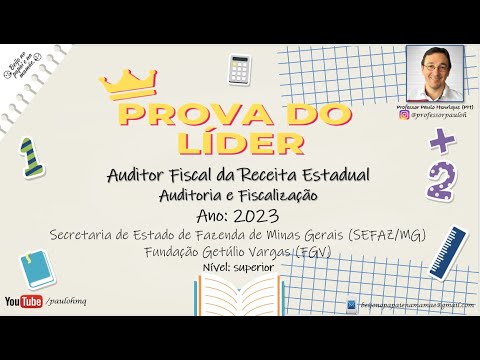 Prova do Líder - Auditor Fiscal da Receita Estadual - SEFAZ/MG